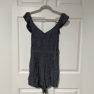American Eagle Romper, Navy and white stripped